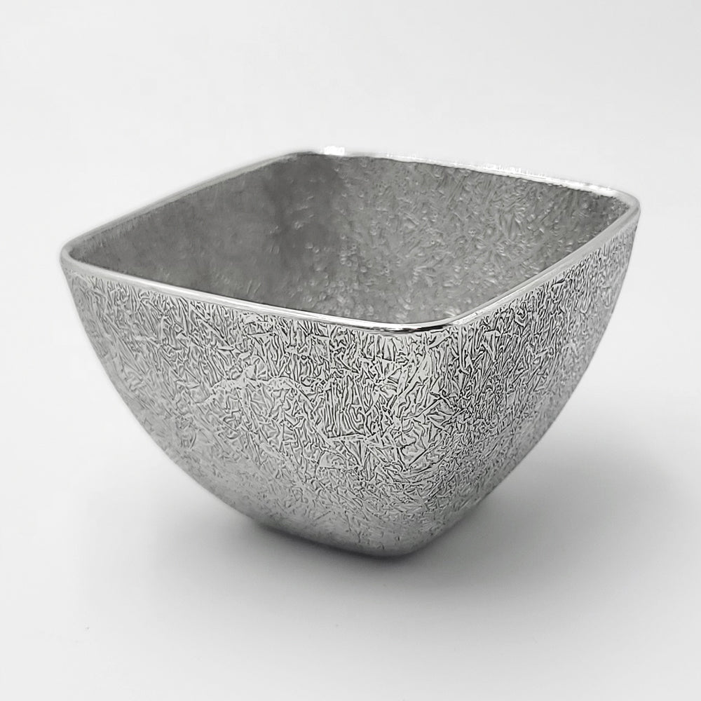 [TITASY] Pewter Square Water Cup, Dessert Bowl, Ice Cream Bowl - 83mm × 83mm (CP-A-001)