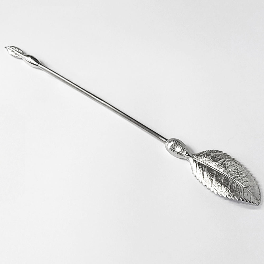 [TITASY] Pewter Cocktail Muddler, Coffee Stirrer - Tea Leaf (MD-01T)
