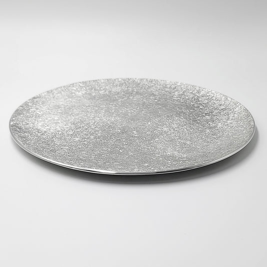 [TITASY] Pewter Dessert Plate, Appetizer Plate, Salad Plate – Large Ø240mm (PT-A-003)