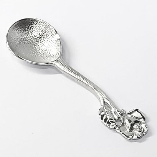 [TITASY] Pewter Tea Caddy Spoon, Measuring Spoon, Tea Scoop – Rose (SP-13T)