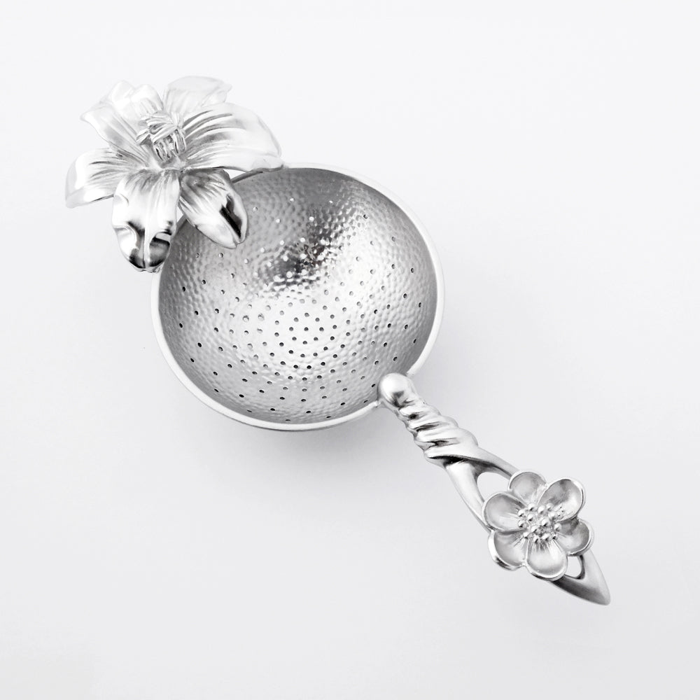 [TITASY] Pewter Tea Strainer, Tea Infuser for Loose Leaf Tea – Afternoon Bliss (TS-08T)