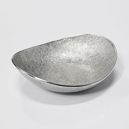 [TITASY] Pewter Oval Dessert Bowl, Ice Cream Bow – Small (L126mm × W111mm) (BWO-A-001)