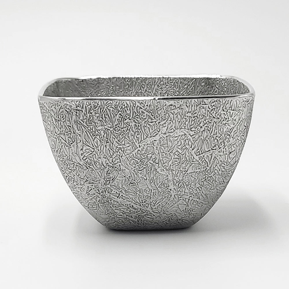 [TITASY] Pewter Square Water Cup, Dessert Bowl, Ice Cream Bowl - 83mm × 83mm (CP-A-001)