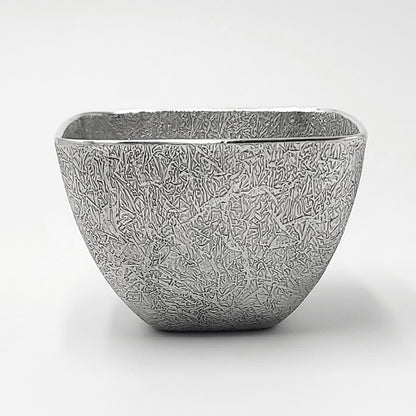 [TITASY] Pewter Square Water Cup, Dessert Bowl, Ice Cream Bowl - 83mm × 83mm (CP-A-001)