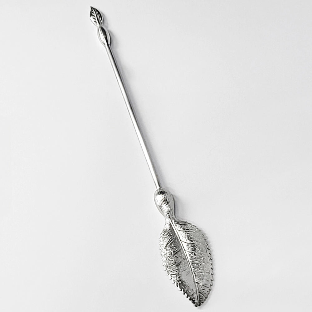 [TITASY] Pewter Cocktail Muddler, Coffee Stirrer - Tea Leaf (MD-01T)