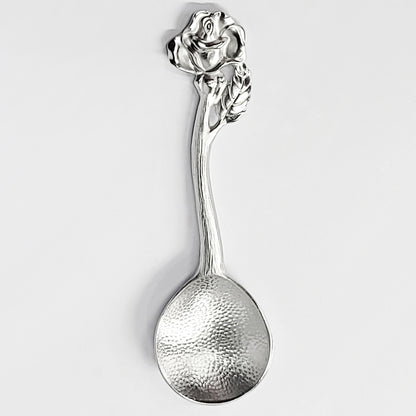 [TITASY] Pewter Tea Caddy Spoon, Measuring Spoon, Tea Scoop – Rose (SP-13T)