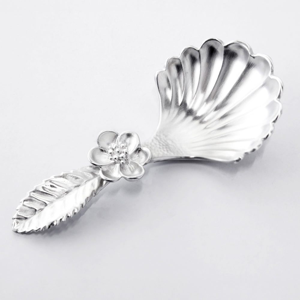 [TITASY] Pewter Shell Tea Caddy Spoon, Measuring Spoon, Tea Scoop (SP-28T)