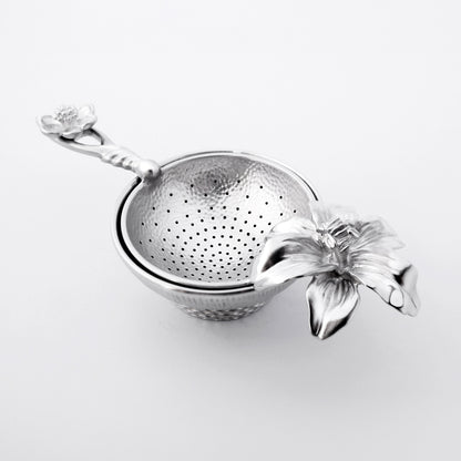 [TITASY] Pewter Tea Strainer, Tea Infuser for Loose Leaf Tea – Afternoon Bliss (TS-08T)