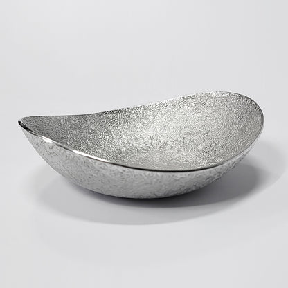 [TITASY] Pewter Oval Dessert Bowl, Ice Cream Bow – Small (L126mm × W111mm) (BWO-A-001)