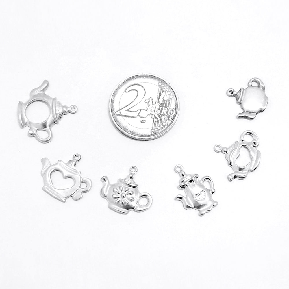 [TITASY] Pewter Miniature Tea Ware Charms 16pc Set (TAC-01T)