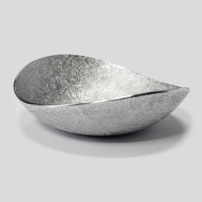 [TITASY] Pewter Oval Dessert Bowl, Ice Cream Bow – Small (L126mm × W111mm) (BWO-A-001)